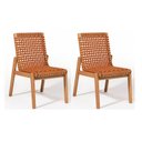 Ver imagem 1 de Conjunto 2 Cadeiras em Madeira Linha Traço Corda