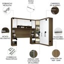 Ver imagem 2 de Guarda Roupa Queen Modulado Cp04 Delphi Avelã/branco L01 - Mpozenato