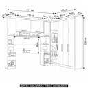 Ver imagem 3 de Guarda Roupa Queen Modulado Cp04 Delphi Avelã/branco L01 - Mpozenato