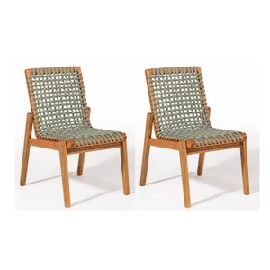 Conjunto 2 Cadeiras Madeira sem Braço Linha Traço