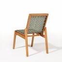 Ver imagem 2 de Conjunto 2 Cadeiras Madeira sem Braço Linha Traço Verde/Stain Jatobá/Oliva