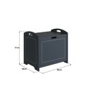 Ver imagem 3 de Baú Davi Retrô com Divisória Interna 100% Mdf 15cm Bp – 55cm X 51cm X 40cm Lxaxp