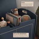 Ver imagem 4 de Baú Davi Retrô com Divisória Interna 100% Mdf 15cm Bp – 55cm X 51cm X 40cm Lxaxp