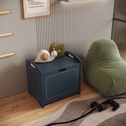 Baú Davi Retrô com Divisória Interna 100% Mdf 15cm Bp – 55cm X 51cm X 40cm Lxaxp - 1