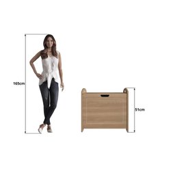Baú Davi Retrô com Divisória Interna 100% Mdf 15cm Bp – 55cm X 51cm X 40cm Lxaxp - 7