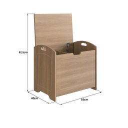 Baú Davi Retrô com Divisória Interna 100% Mdf 15cm Bp – 55cm X 51cm X 40cm Lxaxp - 8