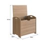 Baú Davi Retrô com Divisória Interna 100% Mdf 15cm Bp – 55cm X 51cm X 40cm Lxaxp - 10