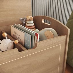 Baú Davi Retrô com Divisória Interna 100% Mdf 15cm Bp – 55cm X 51cm X 40cm Lxaxp - 6