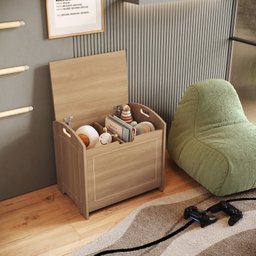 Baú Davi Retrô com Divisória Interna 100% Mdf 15cm Bp – 55cm X 51cm X 40cm Lxaxp - 5