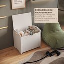 Ver imagem 5 de Baú Davi Retrô com Divisória Interna 100% Mdf 15cm Bp – 55cm X 51cm X 40cm Lxaxp