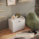 Ver mais imagens de Baú Davi Retrô com Divisória Interna 100% Mdf 15cm Bp – 55cm X 51cm X 40cm Lxaxp