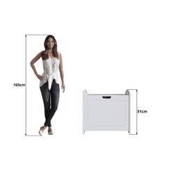 Baú Davi Retrô com Divisória Interna 100% Mdf 15cm Bp – 55cm X 51cm X 40cm Lxaxp - 7