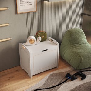 Baú Davi Retrô com Divisória Interna 100% Mdf 15cm Bp – 55cm X 51cm X 40cm Lxaxp