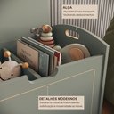 Ver imagem 5 de Baú Davi Retrô com Divisória Interna 100% Mdf 15cm Bp – 55cm X 51cm X 40cm Lxaxp