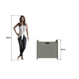 Baú Davi Retrô com Divisória Interna 100% Mdf 15cm Bp – 55cm X 51cm X 40cm Lxaxp - 7
