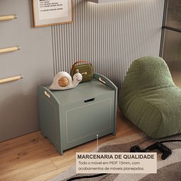 Baú Davi Retrô com Divisória Interna 100% Mdf 15cm Bp – 55cm X 51cm X 40cm Lxaxp - 4