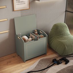 Baú Davi Retrô com Divisória Interna 100% Mdf 15cm Bp – 55cm X 51cm X 40cm Lxaxp - 5