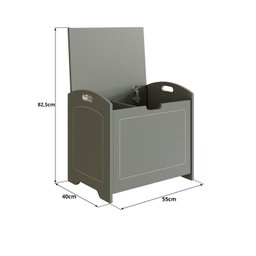 Baú Davi Retrô com Divisória Interna 100% Mdf 15cm Bp – 55cm X 51cm X 40cm Lxaxp - 8