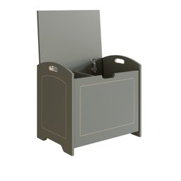 Baú Davi Retrô com Divisória Interna 100% Mdf 15cm Bp – 55cm X 51cm X 40cm Lxaxp - 4