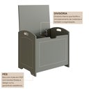 Ver mais imagens de Baú Davi Retrô com Divisória Interna 100% Mdf 15cm Bp – 55cm X 51cm X 40cm Lxaxp