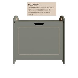 Baú Davi Retrô com Divisória Interna 100% Mdf 15cm Bp – 55cm X 51cm X 40cm Lxaxp - 7