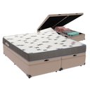 Ver imagem 1 de Cama Box Baú Bege e Colchão Light Espuma D33 Queen Ortobom