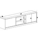 Ver imagem 3 de Rack para TV até 60 Polegadas 180cm Cinza