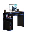 Ver imagem 3 de Mesa Gamer Retangular Network sem Gavetas MDP 80cm Azul Casah