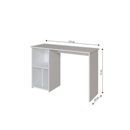 Kit 3 Peças com Mesa Escrivaninha, Nichos Veneta e Estante Multiuso 5 Nichos Cairo - 5