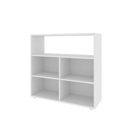Kit 3 Peças com Mesa Escrivaninha, Nichos Veneta e Estante Multiuso 5 Nichos Cairo - 4