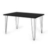 Conjunto Mesa de Jantar Hairpin 130x80 Preta com 4 Cadeiras Eames Eiffel - Amarelo - 2