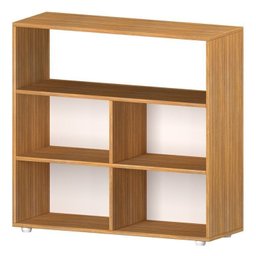 Kit 3 Peças com Mesa Escrivaninha, Nichos Veneta e Estante Multiuso 5 Nichos Cairo - 4