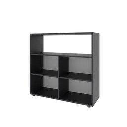 Kit 3 Peças com Mesa Escrivaninha, Nichos Veneta e Estante Multiuso 5 Nichos Cairo - 4