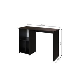 Kit 3 Peças com Mesa Escrivaninha, Nichos Veneta e Estante Multiuso 5 Nichos Cairo - 5