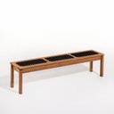 Ver mais imagens de Conjunto Sala de Jantar 1 Mesa 2 Bancos 180cm Preto/Jatobá