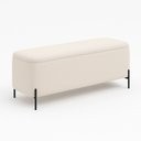 Ver imagem 1 de Puff Baú Bella 90cm Bouclé Off White - Sallar Home