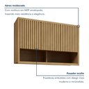 Ver imagem 4 de Cozinha Completa Modulada 3 Peças 7 Portas 2 Gavetas Marrom/Cinamomo/Off White