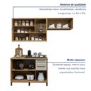 Ver imagem 5 de Cozinha Completa Modulada 3 Peças 7 Portas 2 Gavetas Marrom/Cinamomo/Off White