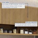 Ver imagem 3 de Cozinha Completa Modulada 3 Peças 7 Portas 2 Gavetas Marrom/Cinamomo/Off White