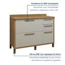 Ver imagem 6 de Cozinha Completa Modulada 3 Peças 7 Portas 2 Gavetas Marrom/Cinamomo/Off White