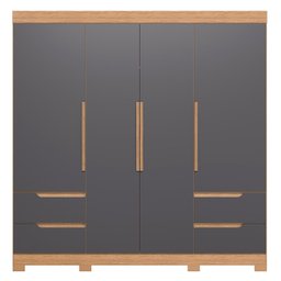 Guarda-roupa Casal 4 Portas 4 Gavetas Doble - 3