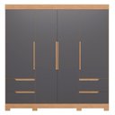 Ver imagem 3 de Guarda-roupa Casal 4 Portas 4 Gavetas Doble