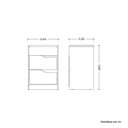 Ver imagem 4 de Mesa de Cabeceira 2 Gavetas sem Pés Doble Branco