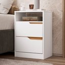 Ver mais imagens de Mesa de Cabeceira 2 Gavetas sem Pés Doble