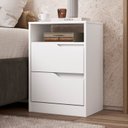 Ver imagem 2 de Mesa de Cabeceira 2 Gavetas sem Pés Doble