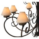 Ver imagem 6 de Pendente Rustico em Ferro Sala de Jantar Pé Direito Duplo com Cúpulas Libertas Rosas Artesanato Clau