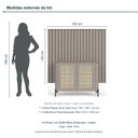 Ver imagem 3 de Kit Smart com Buffet Bend Sextavado Principal Incolar Grigio Metal Preto