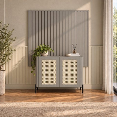 Kit Smart com Buffet Bend Sextavado Principal Incolar Grigio Metal Preto