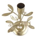 Ver imagem 2 de Castiçal Floral Alto em Metal Decorativo 21x13cm