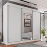 Guarda Roupa Casal 100% Mdf 3 Portas de Correr 6 Gavetas com Espelho Central Fênix - Mais Móveis - 2